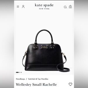 Kate Spade “Wellesley Small Rachelle” Black Leather Purse
